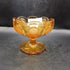 Vintage Fostoria Coin Glass Amber Scalloped Edge Footed Bowl