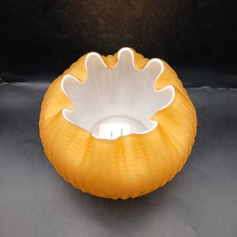 Fenton Maise Pattern Rose Bowl in Yellow