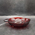 Vintage Ruby Red Leaf-shaped Glass Dish