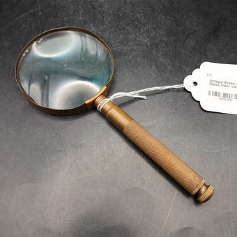 Antique Brass Magnifying Glass from Veterinary Practice