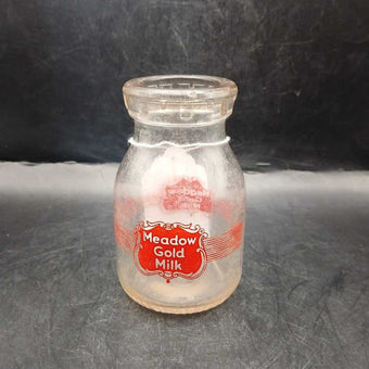 Vintage Meadow Gold Milk Bottle