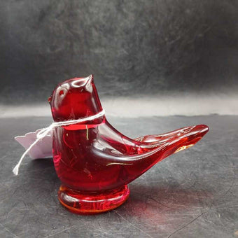 Vintage Titan Art Glass Cardinal of Love Paperweight