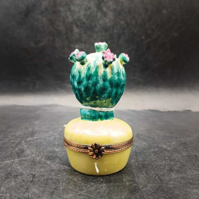 Rochard Limoges Box Cactus Shape from France