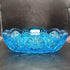Vintage 1950s Temple Yutec Blue Cut Glass Bowl