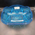 Vintage 1950s Temple Yutec Blue Cut Glass Bowl