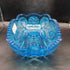 Vintage 1950s Temple Yutec Blue Cut Glass Bowl