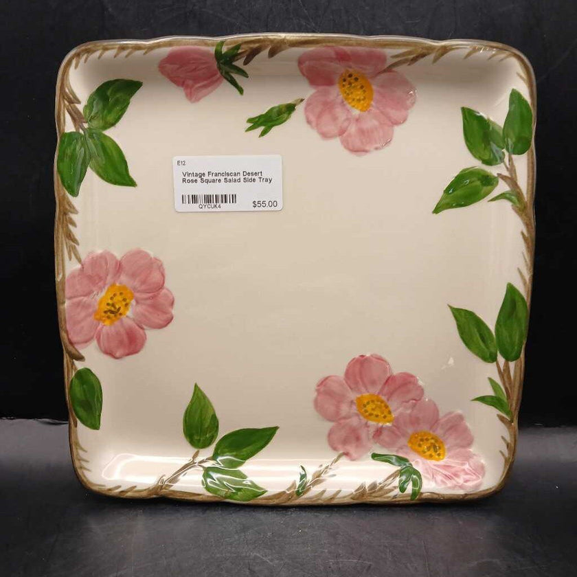 Vintage Franciscan Desert Rose Square Salad Side Tray