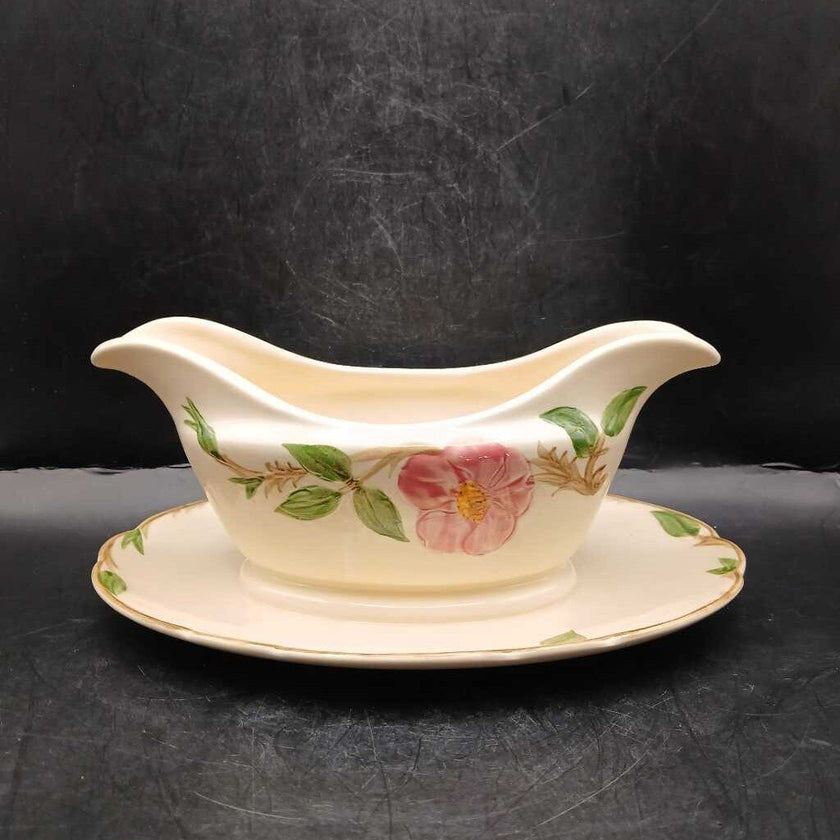 Vintage Franciscan Desert Rose Gravy Boat with Attached Base