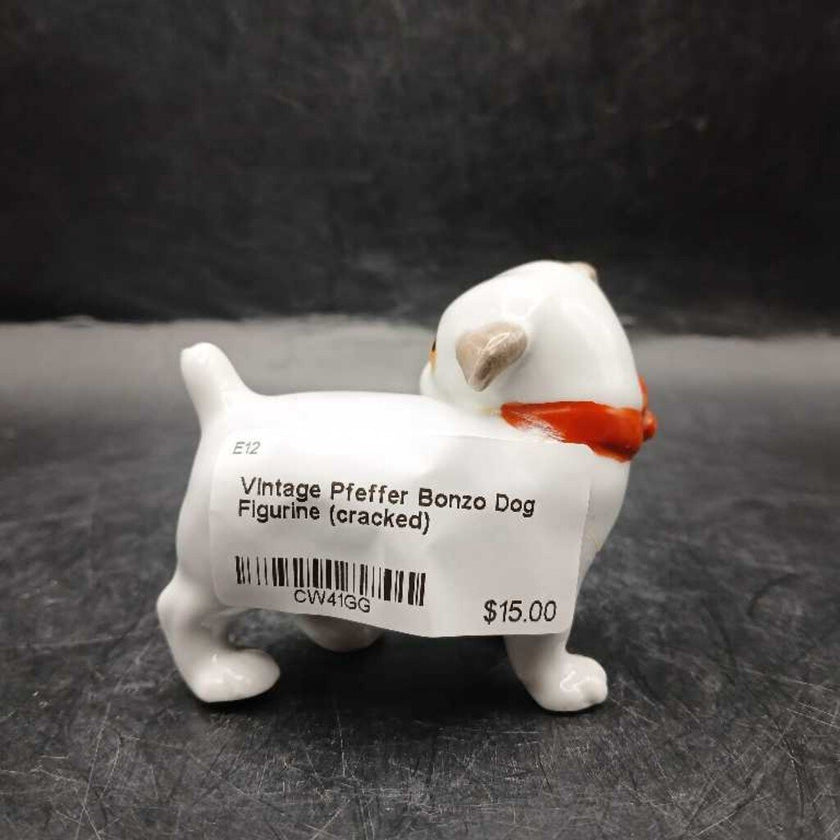 Vintage Pfeffer Bonzo Dog Figurine (cracked)
