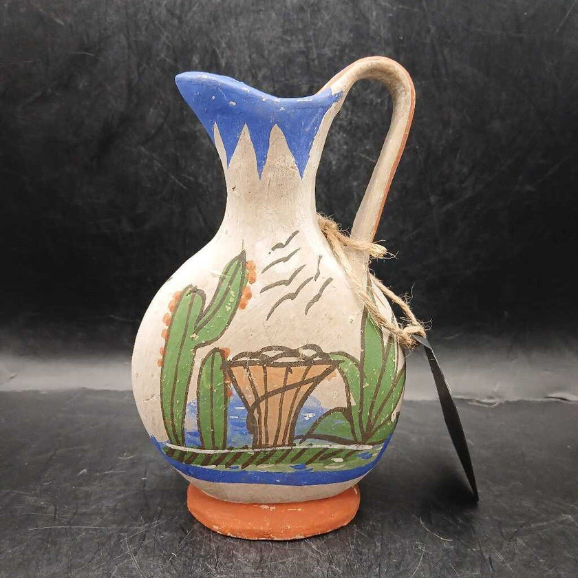 Vtg 1945 Mexican Pottery Pitcher