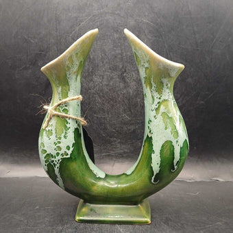 Vtg. Dryden Double Vase Pottery