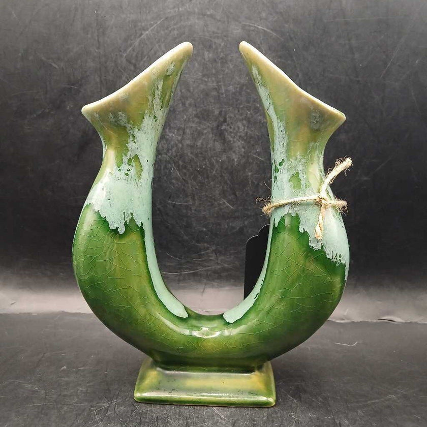 Vtg. Dryden Double Vase Pottery