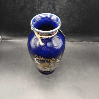Vtg 1960's Cobalt Blue Japanese Vase