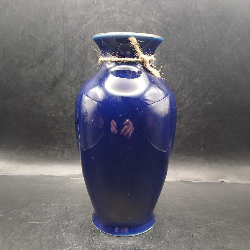 Vtg 1960's Cobalt Blue Japanese Vase