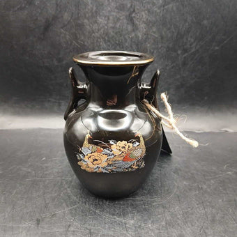 Vtg. Black Japanese Vase