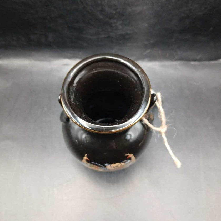 Vtg. Black Japanese Vase