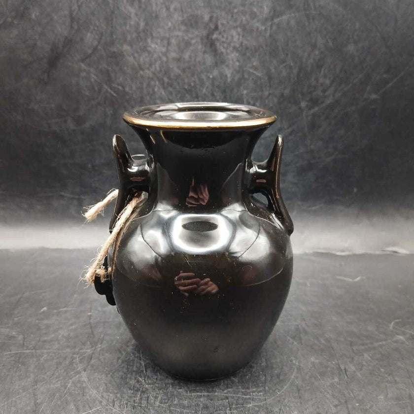 Vtg. Black Japanese Vase
