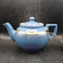 Vtg. MCM Hall Blue Teapot w 22 KT gold accents