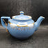 Vtg. MCM Hall Blue Teapot w 22 KT gold accents