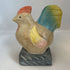 Vintage carved and painted wooden Rooster Figurine