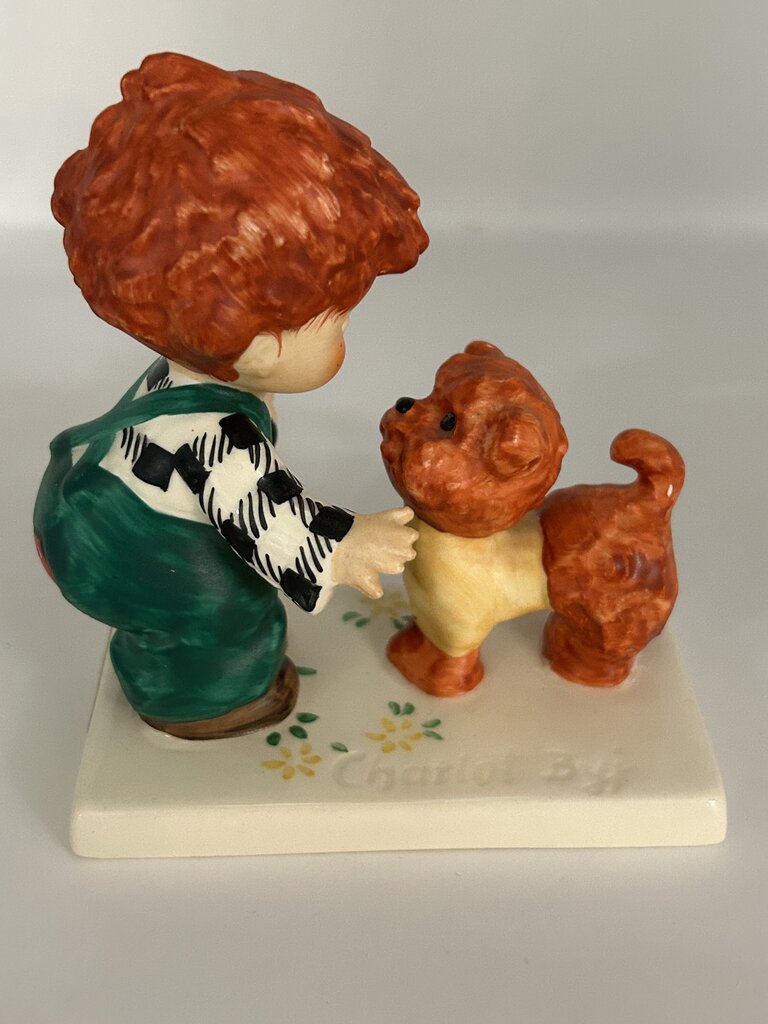 Vintage Goebel “Redheads” Figurine, Boy and His Dog, 