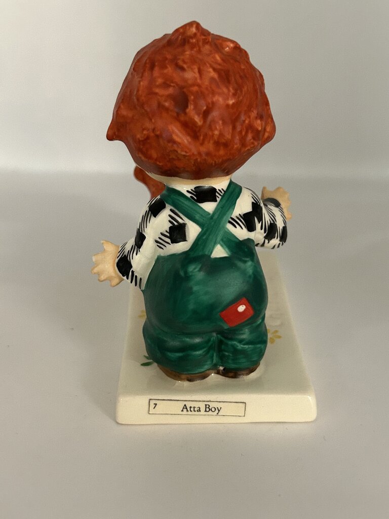 Vintage Goebel “Redheads” Figurine, Boy and His Dog, 