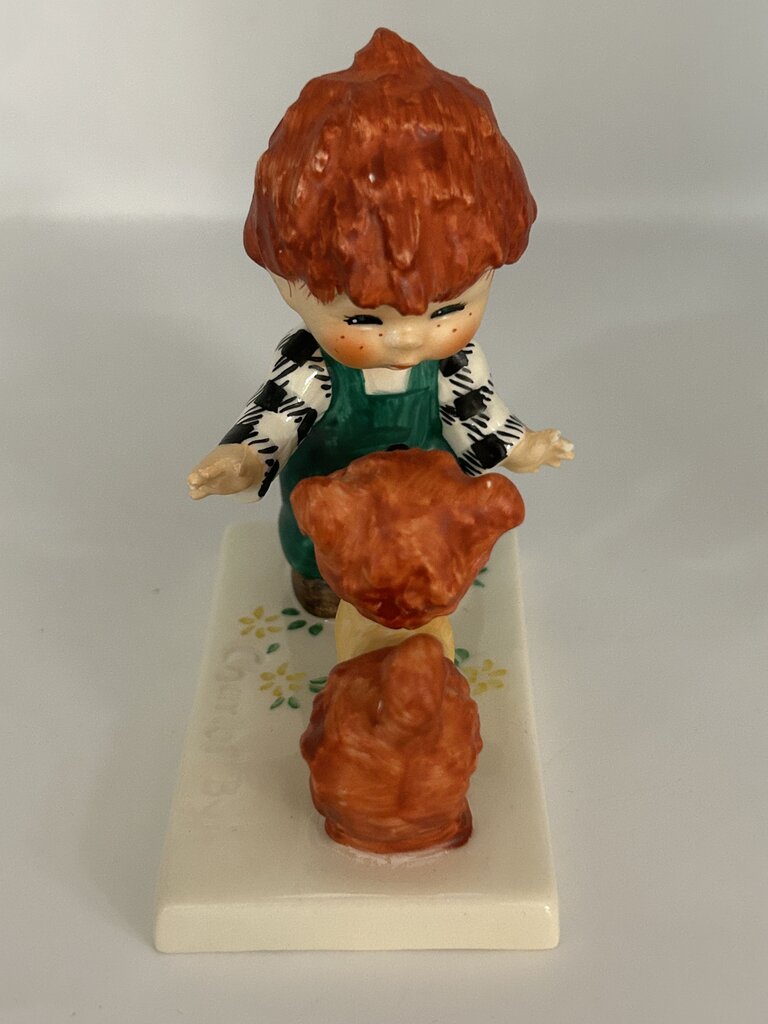 Vintage Goebel “Redheads” Figurine, Boy and His Dog, 
