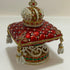 Harrah's Hinged Enamel Rhinestone Trinket Box