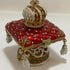 Harrah's Hinged Enamel Rhinestone Trinket Box