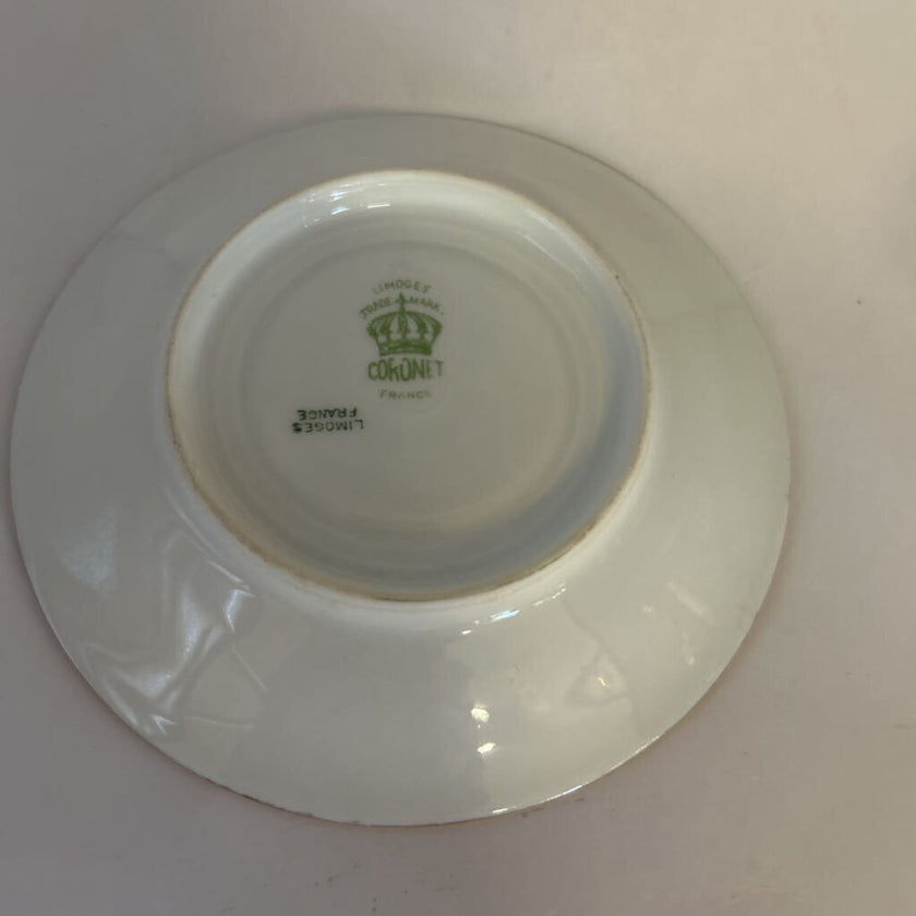 Antique Ott & Brewer Belleek-style Demitasse Teacup & Saucer