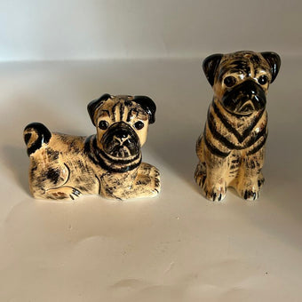 Vtg pug salt and pepper shaker