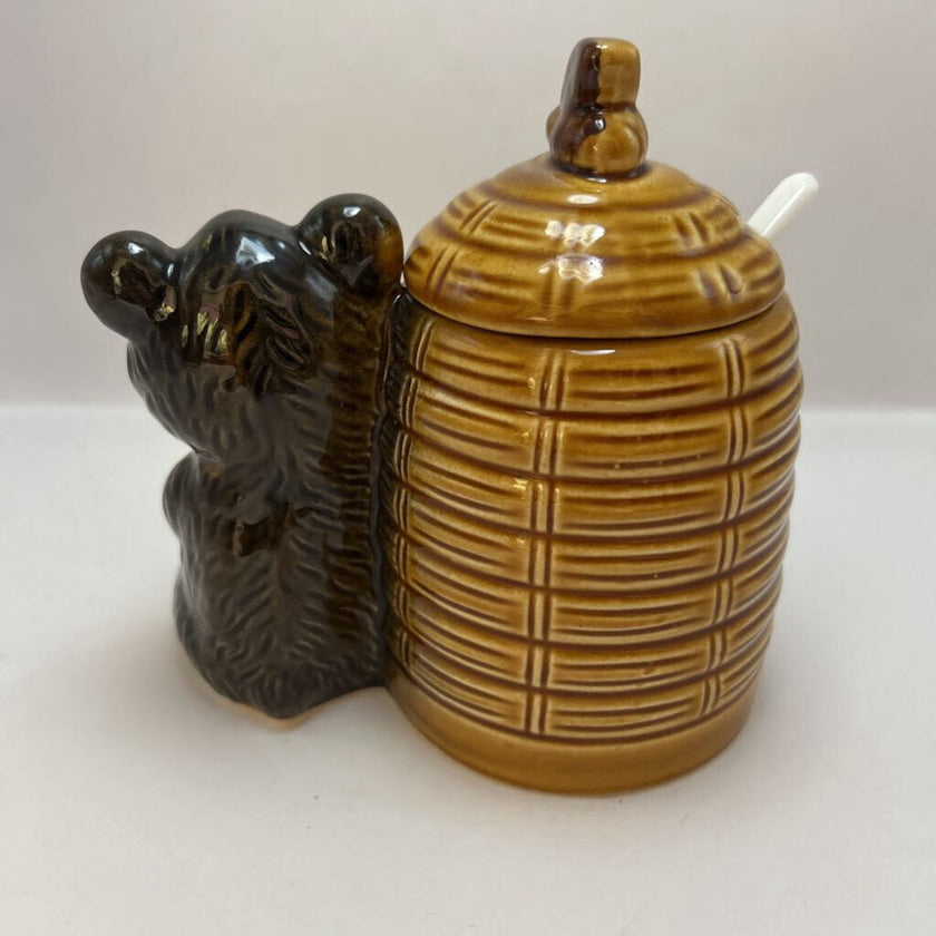 Bear and Beehive Honey Pot