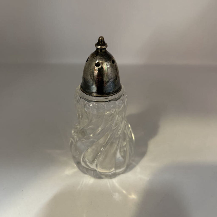 Swirl Salt & Pepper Shakers, Silver Plated