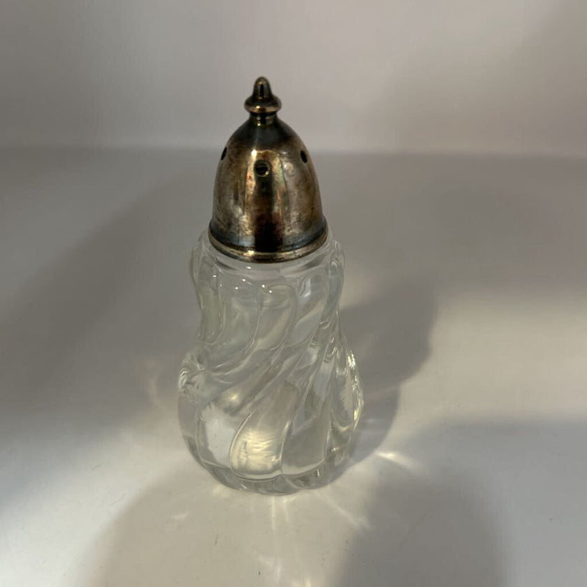 Swirl Salt & Pepper Shakers, Silver Plated