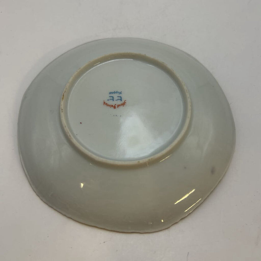 Antique Nippon Hand-painted Demitasse Cup & Saucer with Floral Motifs