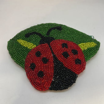 Vintage C. Marie Beaded Ladybug Coin Purse