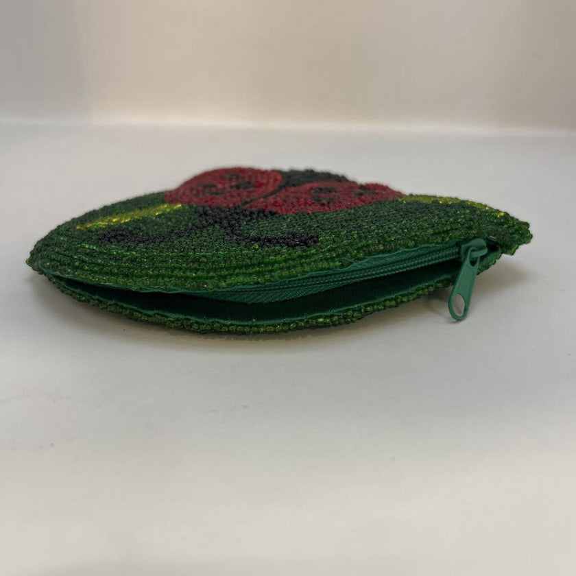 Vintage C. Marie Beaded Ladybug Coin Purse