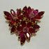 Vintage Juliana Delizza Elster Navette Flower Rhinestone Brooch
