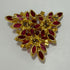 Vintage Juliana Delizza Elster Navette Flower Rhinestone Brooch