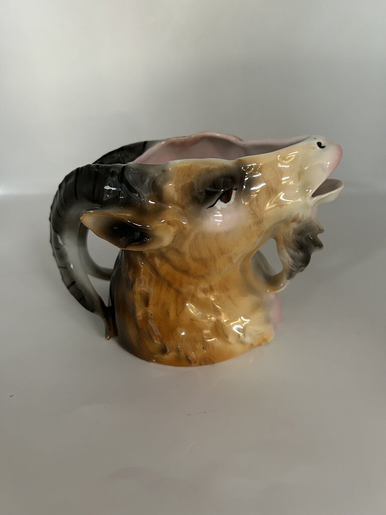 Vintage Royal Bayreuth Figural Ram's Head Creamer or Jug