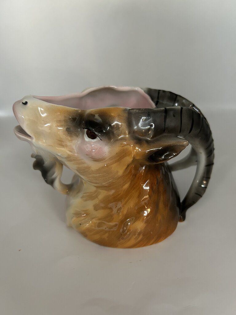 Vintage Royal Bayreuth Figural Ram's Head Creamer or Jug