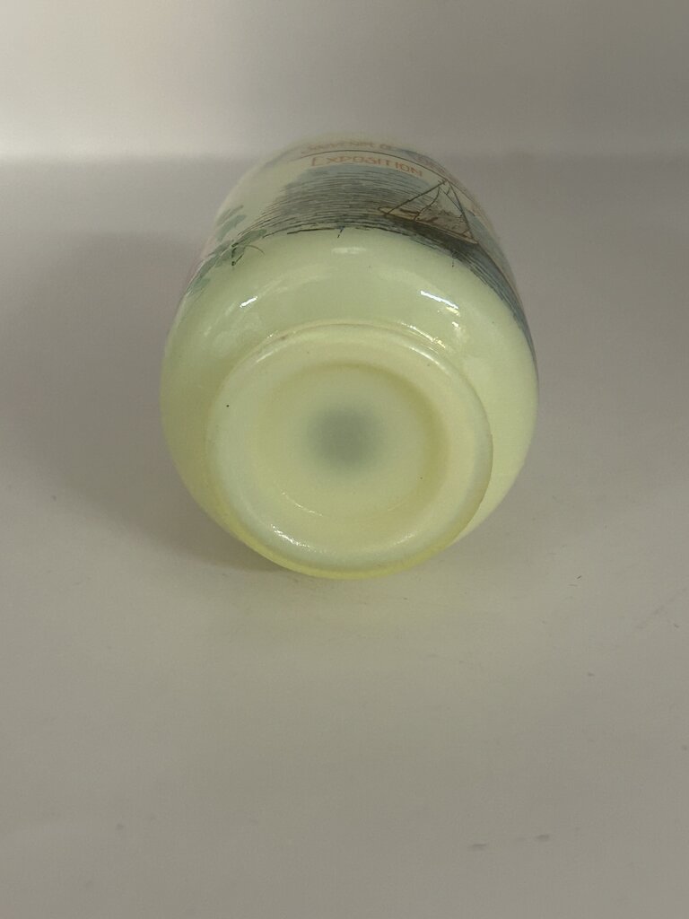 Vintage Hand-painted Custard Glass Souvenir of Conneaut Lake Exposition