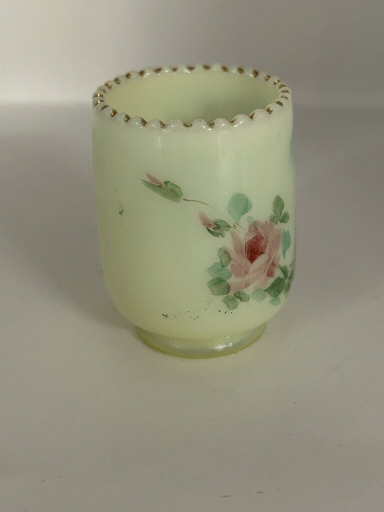 Vintage Hand-painted Custard Glass Souvenir of Conneaut Lake Exposition