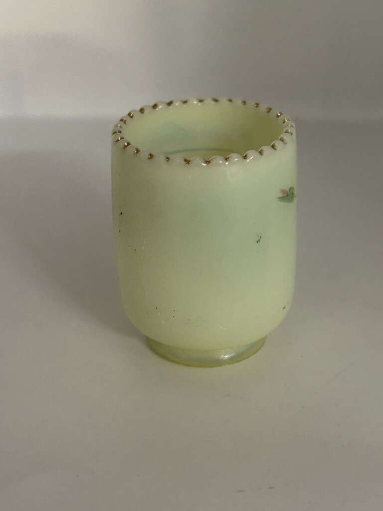 Vintage Hand-painted Custard Glass Souvenir of Conneaut Lake Exposition