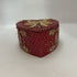 3995 Red Resin Heart Shaped Lidded Box