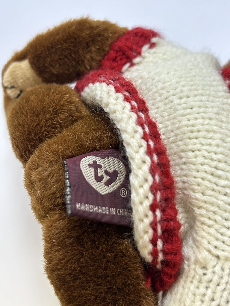 TY CASANOVA Jointed Teddy Bear w/ Heart Sweater