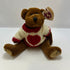 TY CASANOVA Jointed Teddy Bear w/ Heart Sweater