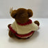 TY CASANOVA Jointed Teddy Bear w/ Heart Sweater