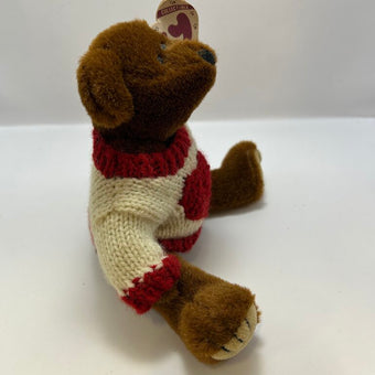 TY CASANOVA Jointed Teddy Bear w/ Heart Sweater