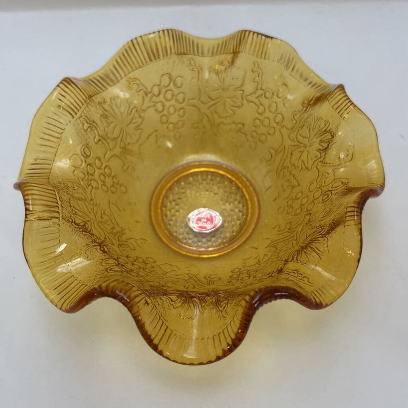 Italian amber glass dish
